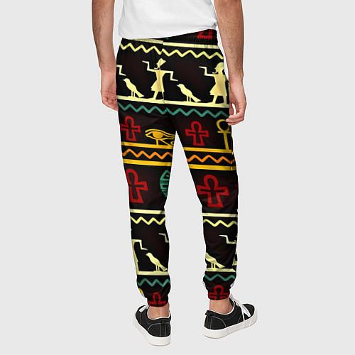 Мужские брюки Египетский узор / 3D-принт – фото 4