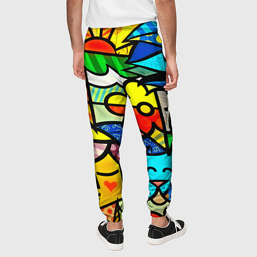 Мужские брюки Картинка-мозаика / 3D-принт – фото 4