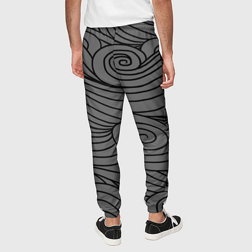 Мужские брюки Gray pattern / 3D-принт – фото 4