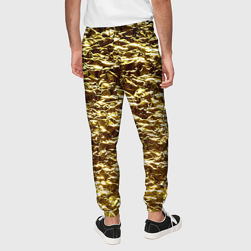 Мужские брюки Золотой / 3D-принт – фото 4