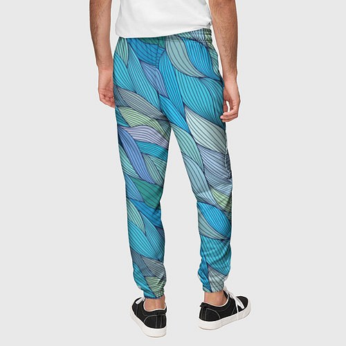 Мужские брюки Волны / 3D-принт – фото 4