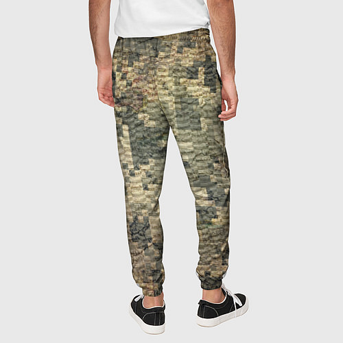 Мужские брюки Камуфляж пиксельный: хаки / 3D-принт – фото 4