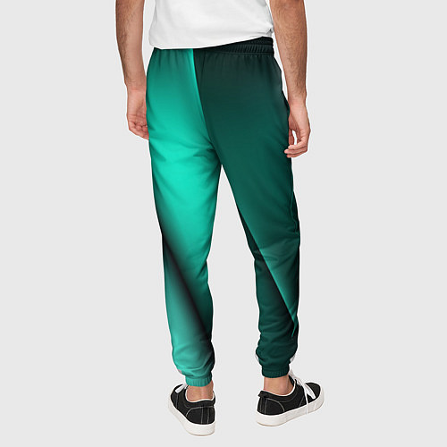 Мужские брюки Emerald lines / 3D-принт – фото 4