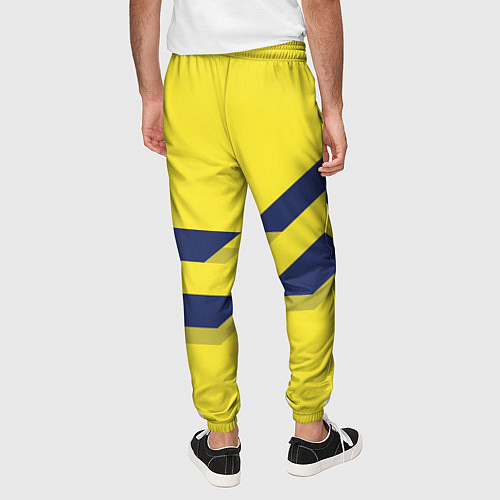 Мужские брюки Arsenal FC: Yellow style / 3D-принт – фото 4