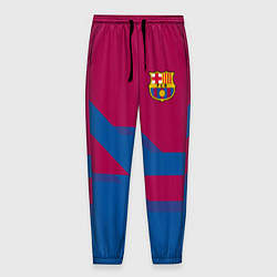 Брюки на резинке мужские Barcelona FC: Blue style, цвет: 3D-принт