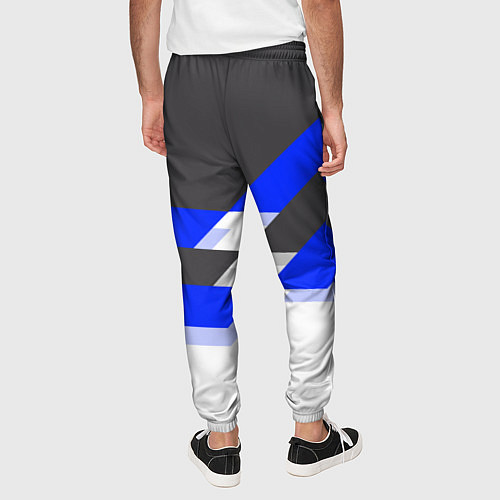 Мужские брюки Real Madrid FC: White style / 3D-принт – фото 4
