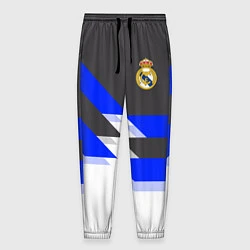 Брюки на резинке мужские Real Madrid FC: White style, цвет: 3D-принт