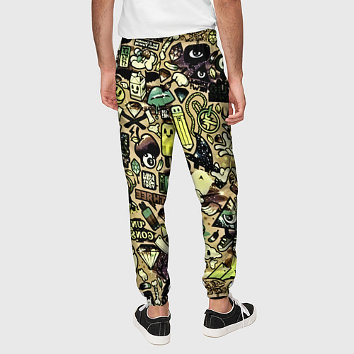 Мужские брюки Стикер бомбинг / 3D-принт – фото 4