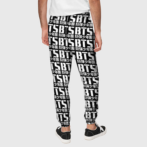 Мужские брюки BTS K-pop pattern / 3D-принт – фото 4