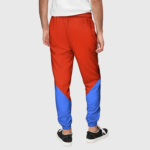 Мужские брюки Russia Red & Blue / 3D-принт – фото 4