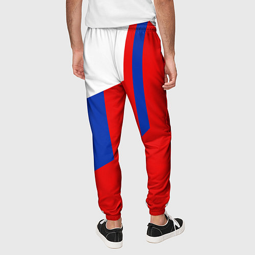 Мужские брюки Russia: Geometry Tricolor / 3D-принт – фото 4