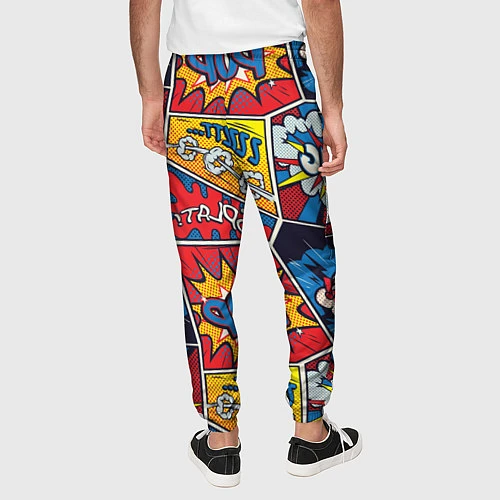 Мужские брюки Pop art pattern / 3D-принт – фото 4