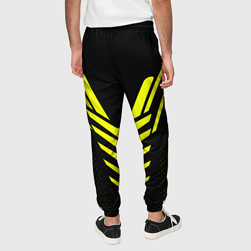 Мужские брюки CS:GO Yellow Carbon / 3D-принт – фото 4