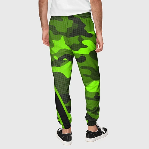 Мужские брюки CS:GO Light Green Camo / 3D-принт – фото 4