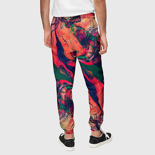 Мужские брюки Цветные разводы / 3D-принт – фото 4