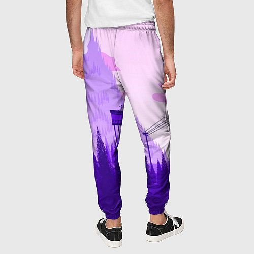 Мужские брюки Firewatch: Violet Wood / 3D-принт – фото 4