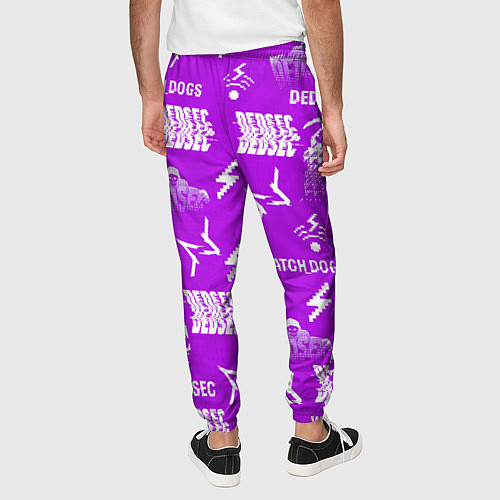 Мужские брюки Watch Dogs 2: Violet Pattern / 3D-принт – фото 4