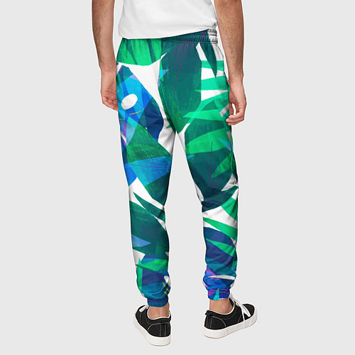 Мужские брюки Зеленые тропики / 3D-принт – фото 4