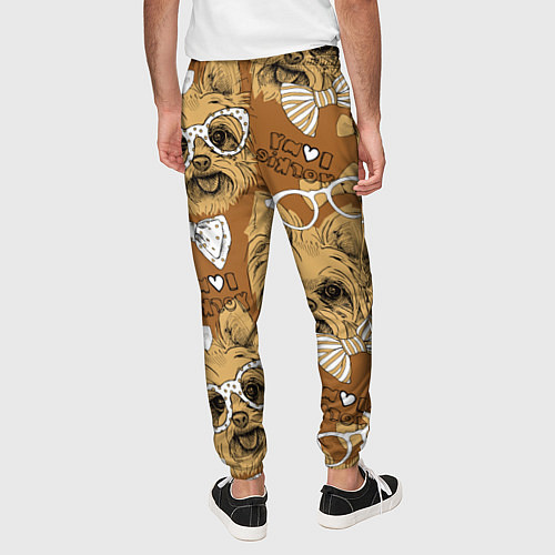 Мужские брюки I love my Yorkie / 3D-принт – фото 4