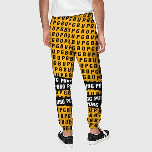 Мужские брюки PUBG Life: Yellow Style / 3D-принт – фото 4
