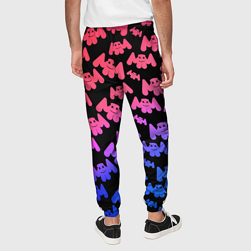 Мужские брюки Marshmello: Pink & Violet / 3D-принт – фото 4
