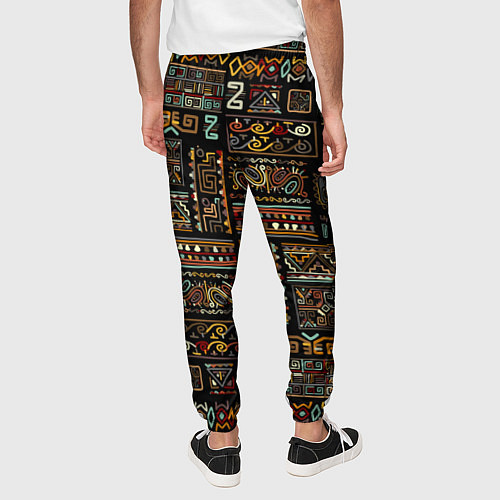 Мужские брюки Этнический орнамент - Африка / 3D-принт – фото 4