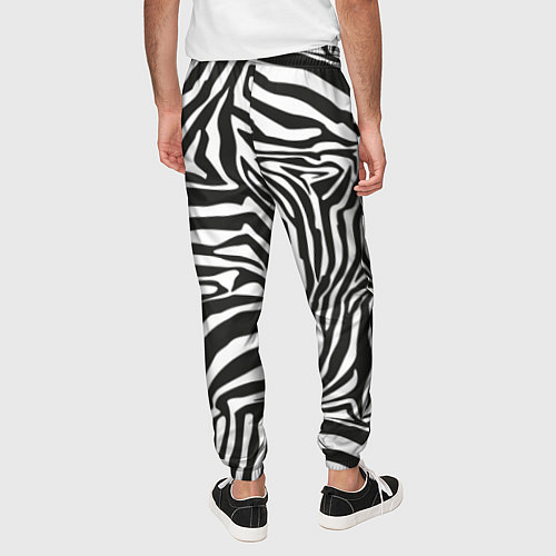 Мужские брюки Полосы шкура зебры / 3D-принт – фото 4