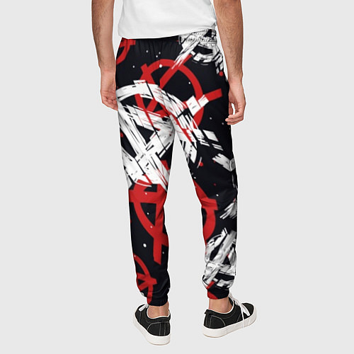 Мужские брюки Анархия - паттерн / 3D-принт – фото 4