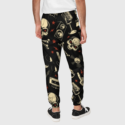 Мужские брюки Гранж с черепами / 3D-принт – фото 4