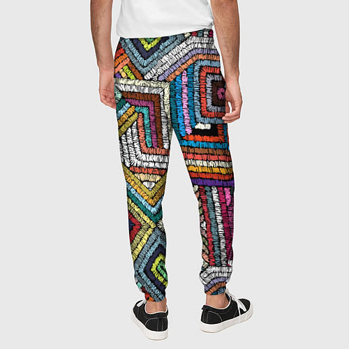 Мужские брюки Этнический орнамент вышивка / 3D-принт – фото 4