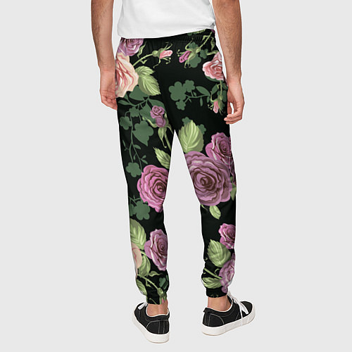 Мужские брюки Кусты роз / 3D-принт – фото 4