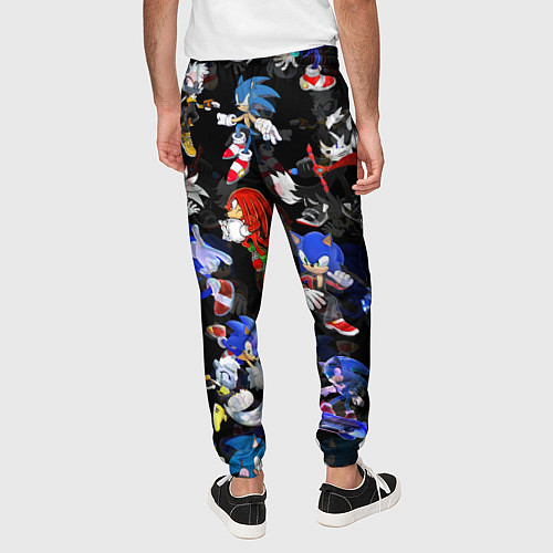 Мужские брюки Sonic паттерн / 3D-принт – фото 4