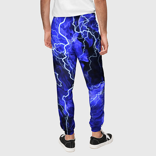 Мужские брюки МОЛНИЯ BLUE / 3D-принт – фото 4