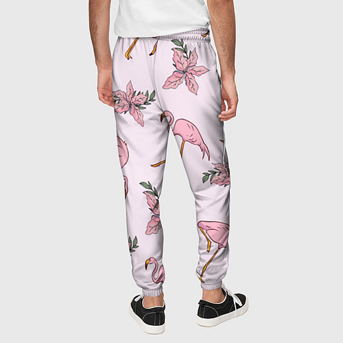 Мужские брюки Розовый фламинго / 3D-принт – фото 4