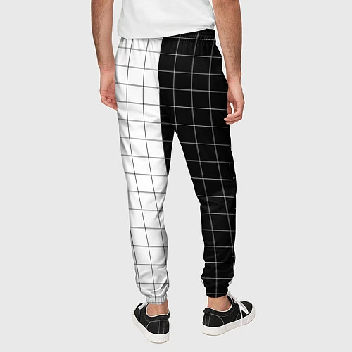 Мужские брюки Black and White / 3D-принт – фото 4