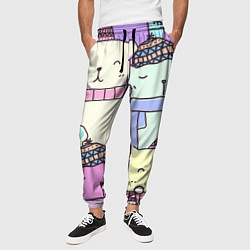 Брюки на резинке мужские Каваи, цвет: 3D-принт — фото 2