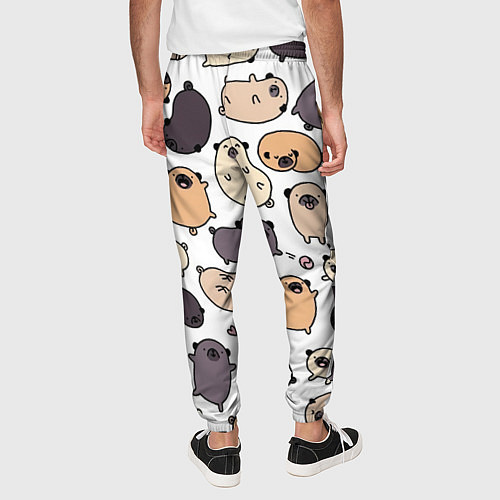 Мужские брюки Милые мопсы / 3D-принт – фото 4