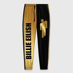 Брюки на резинке мужские Billie Eilish Gold, цвет: 3D-принт