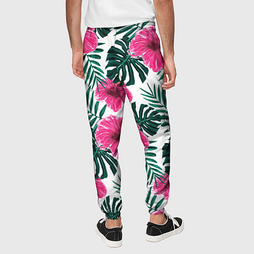 Мужские брюки Гавайский гибискус / 3D-принт – фото 4