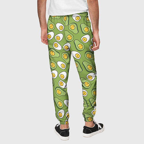 Мужские брюки Avocado and Eggs / 3D-принт – фото 4