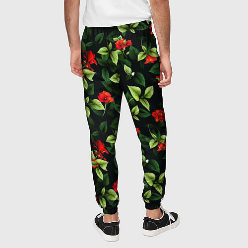 Мужские брюки Цветочный сад / 3D-принт – фото 4