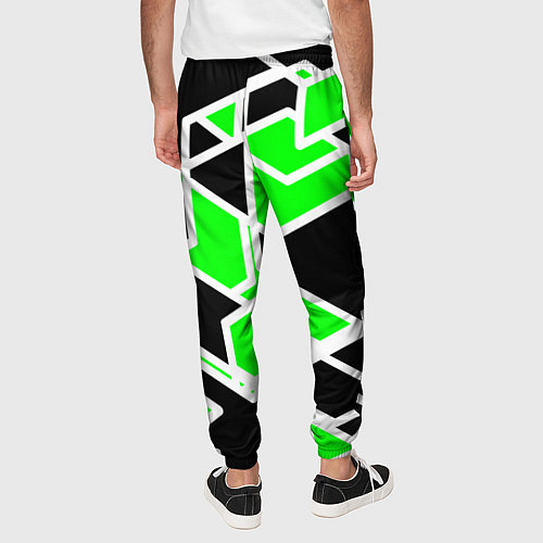 Мужские брюки Зелёное трубы / 3D-принт – фото 4