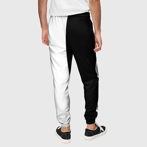 Мужские брюки Черно-белая улыбка, BlackHorse / 3D-принт – фото 4