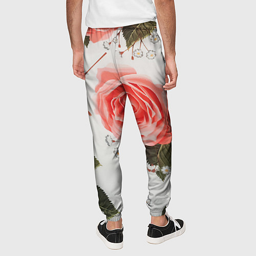 Мужские брюки Нежные розы / 3D-принт – фото 4