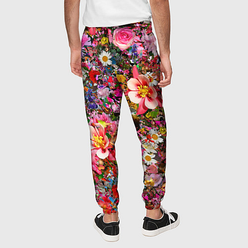 Мужские брюки Разные цветы / 3D-принт – фото 4