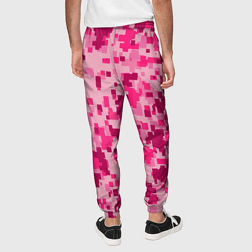 Мужские брюки Розовый камуфляж / 3D-принт – фото 4
