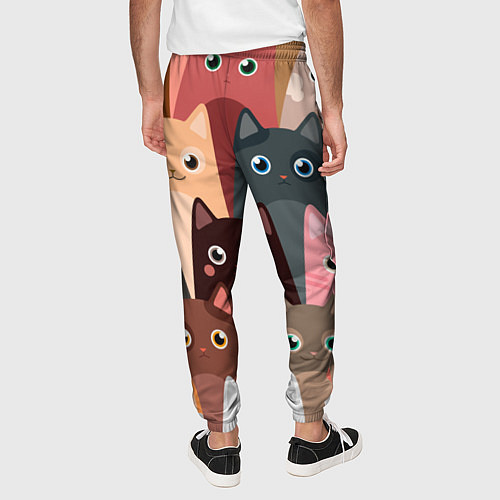 Мужские брюки Котики мультяшные / 3D-принт – фото 4
