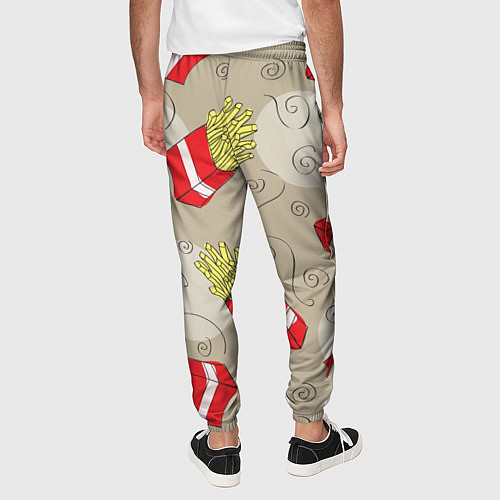 Мужские брюки Фастфуд - Картошка фри / 3D-принт – фото 4