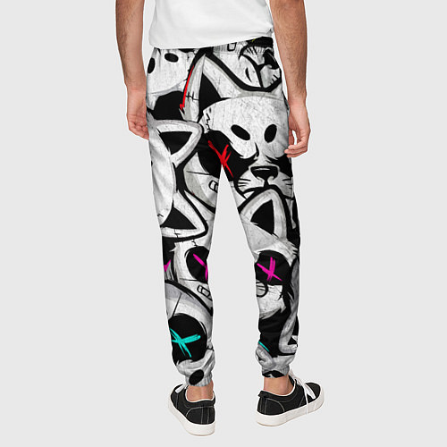 Мужские брюки Злые панды / 3D-принт – фото 4