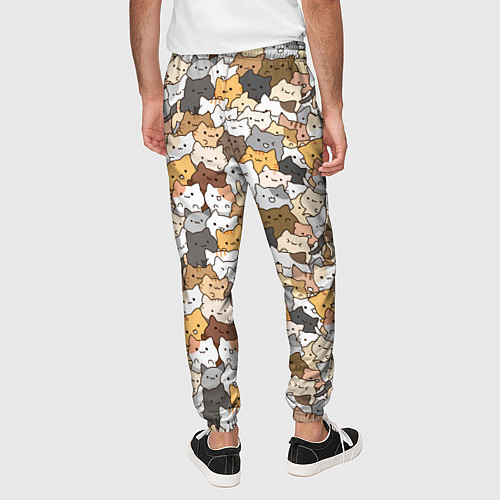 Мужские брюки Котики муркотики / 3D-принт – фото 4
